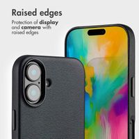 Accezz 2-in-1 Leather Bookcase with MagSafe Apple iPhone 16 - Onyx Black