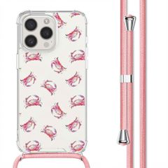 imoshion Design hoesje met koord Apple iPhone 15 Pro Max - Crab Watercolor
