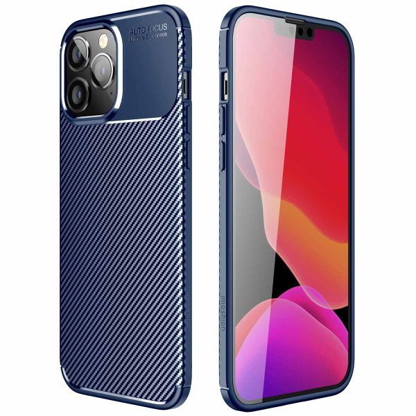 imoshion Carbon Softcase Backcover iPhone 14 Pro - Blauw