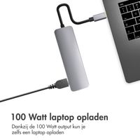 Accezz 5-in-1 USB-C Hub - 4K 30Hz Ultra HD - 100 Watt opladen - Docking station