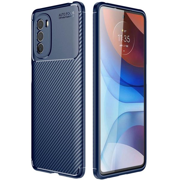 imoshion Carbon Softcase Backcover Motorola Moto G31 - Blauw