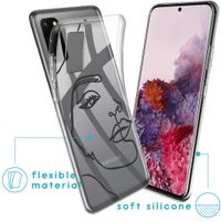 imoshion Design hoesje Samsung Galaxy S20 - Line Art Woman Black