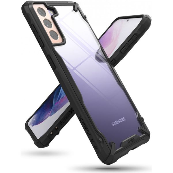 Ringke Fusion X Backcover Samsung Galaxy S21 - Zwart