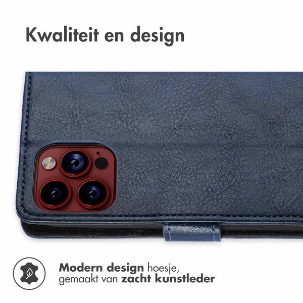 imoshion Luxe Bookcase Apple iPhone 15 Pro Max - Donkerblauw