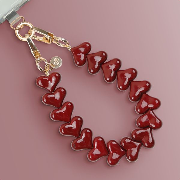 Selencia Lova Hartjes Polskoord - Burgundy