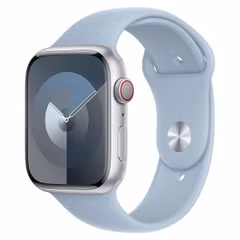 Apple Sport Band Apple Watch Series 1 t/m 10 / SE / Ultra (2) (44/45/46/49 mm) - Maat S/M - Light Blue