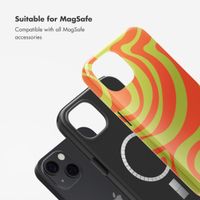 Selencia Vivid Back Cover with MagSafe Apple iPhone 13 - Wavy Swirl Orange Fern