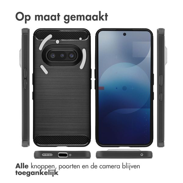 imoshion Brushed Backcover Nothing Phone (3a) - Zwart