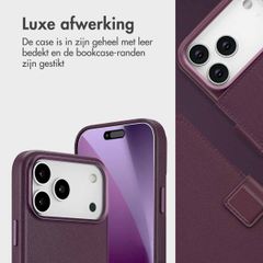 Accezz Leather Bookcase 2-in-1 met MagSafe Apple iPhone 17 Pro Max - Heath Purple