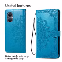 imoshion Mandala Bookcase Oppo Reno8 Lite - Turquoise