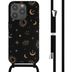 imoshion Siliconen design hoesje met koord Apple iPhone 15 Pro - Sky Black