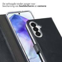 Selencia Echt Lederen Bookcase Samsung Galaxy A36  - Zwart