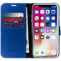 Accezz Wallet Softcase Bookcase Apple iPhone Xs Max - Blauw
