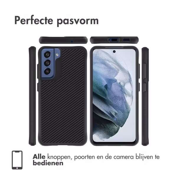 imoshion Rugged Hybrid Case Samsung Galaxy S21 FE - Zwart