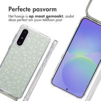 imoshion Design hoesje met koord Samsung Galaxy A36 - Smoke Green Flowers