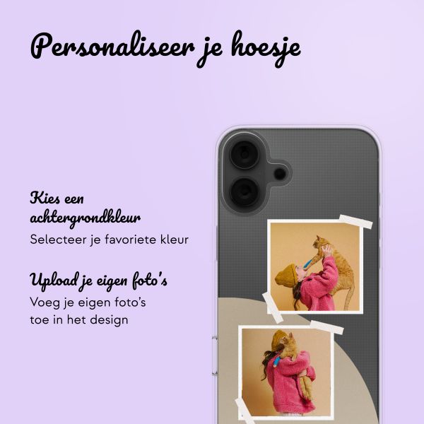 Gepersonaliseerd hoesje met filmrol N°2 iPhone 16 - Transparant