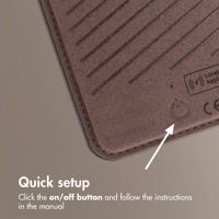 Accezz Magnetic Leather Card Holder - Compatible with Apple Find My - Coffee Brown