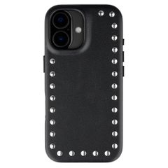 Selencia Studs Backcover met MagSafe Apple iPhone 16 - Velvet Black