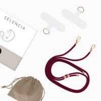 Selencia Universeel Telefoonkoord met 2 haken - verstelbaar - Bold Burgundy
