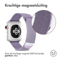 imoshion Milanees magnetisch bandje Apple Watch Series 1-10 / SE / Ultra (2) - 42/44/45/46/49 mm - Maat S - Paars