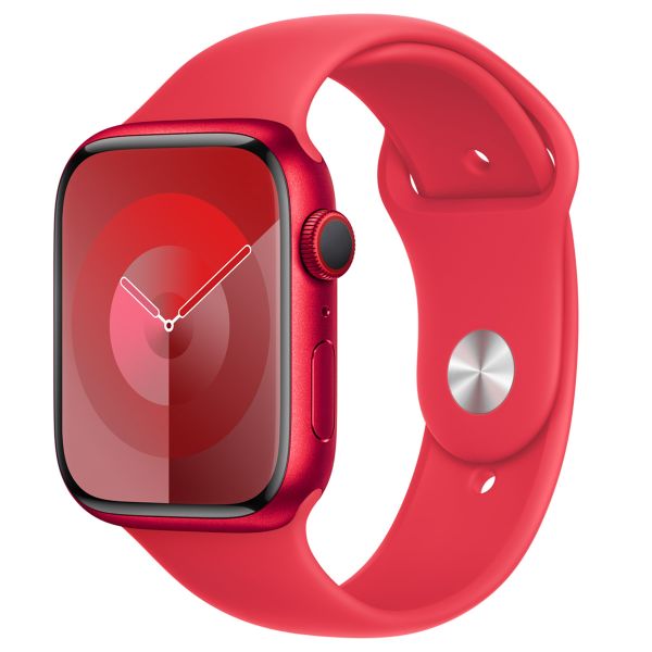 Apple Sport Band Apple Watch Series 1 t/m 10 / SE / Ultra (2) (44/45/46/49 mm) - Maat M/L - Red