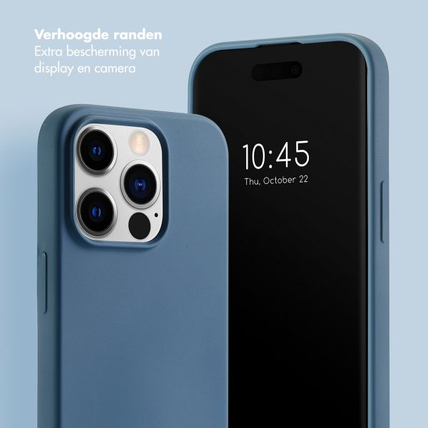 Selencia Backcover met luxe polskoord Apple iPhone 15 Pro - Blauw