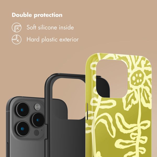 Selencia Vivid Back Cover Apple iPhone 15 Pro - Chalky Bloom