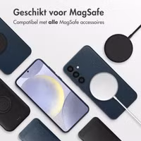 Accezz MagSafe Leather Backcover Samsung Galaxy S24 Plus - Nightfall Blue