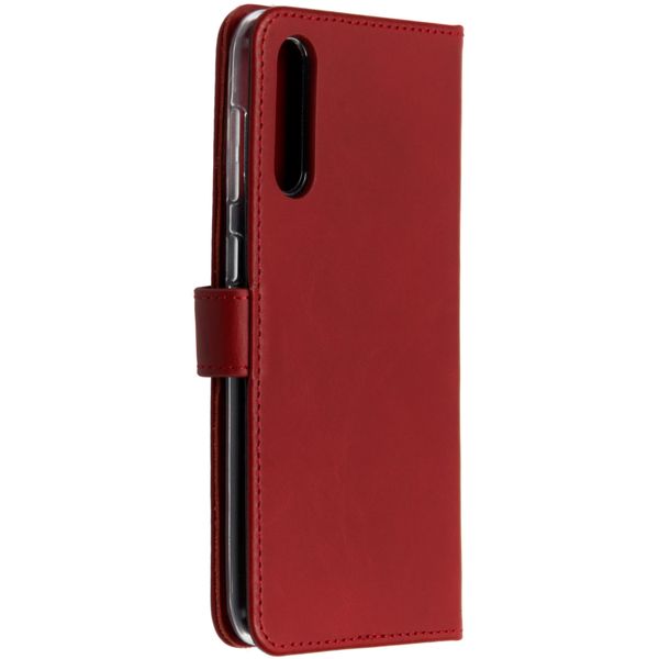 Selencia Echt Leren Bookcase Samsung Galaxy A50 / A30s - Rood