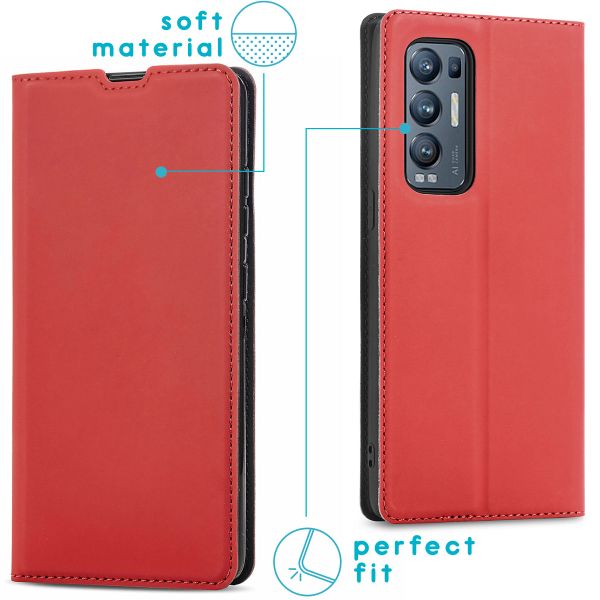 imoshion Slim Folio Bookcase Oppo Find X3 Neo - Rood