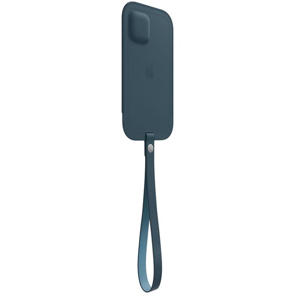 Apple Leather Sleeve MagSafe Apple iPhone 12 (Pro) - Baltic Blue