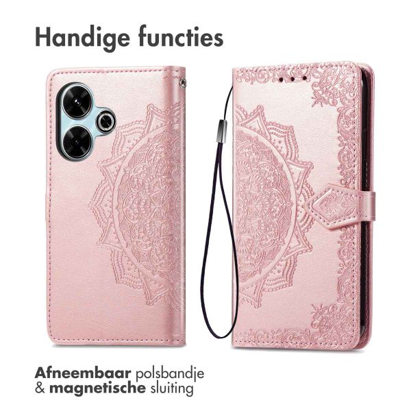 imoshion Mandala Bookcase Xiaomi Redmi 13 4G - Rosé Goud