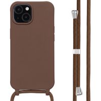 imoshion Siliconen hoesje met koord Apple iPhone 15 - Bruin