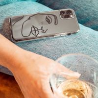 imoshion Design hoesje Samsung Galaxy A02s - Abstract Gezicht - Zwart