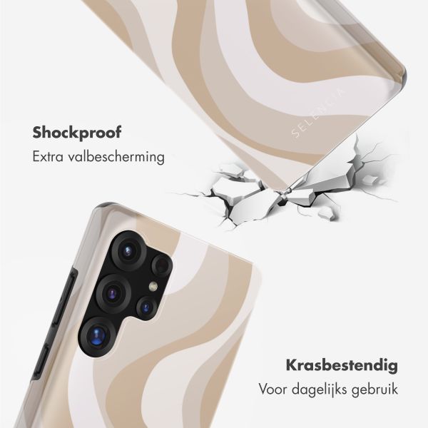 Selencia Vivid Tough Backcover Samsung Galaxy S25 Ultra - Desert Waves Beige