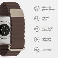 imoshion Magnetic Faux Leather Band Apple Watch | 38/40/41/42 mm - Dark Brown