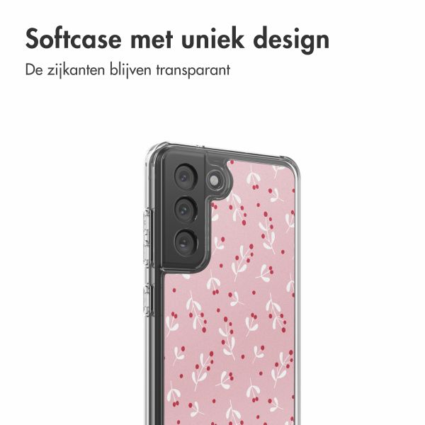 imoshion Design hoesje Samsung Galaxy S21 FE - Berries Blush