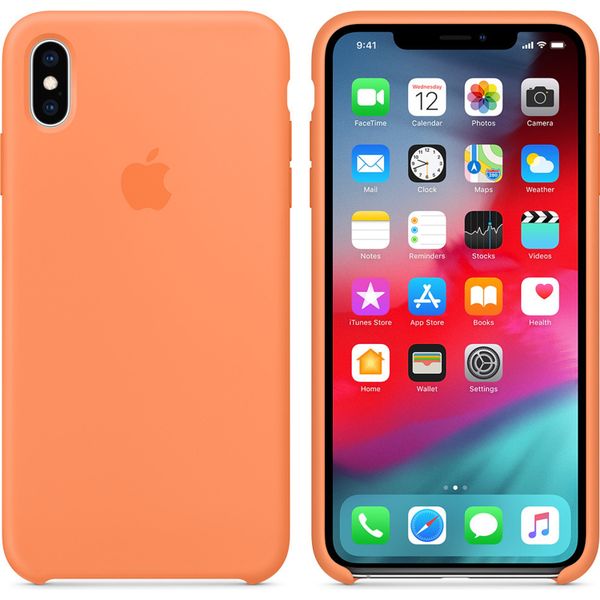 Apple Silicone Backcover Apple iPhone Xs Max - Papaya