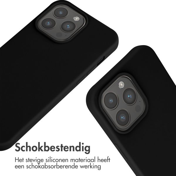 imoshion Siliconen hoesje met koord iPhone 15 Pro Max - Zwart