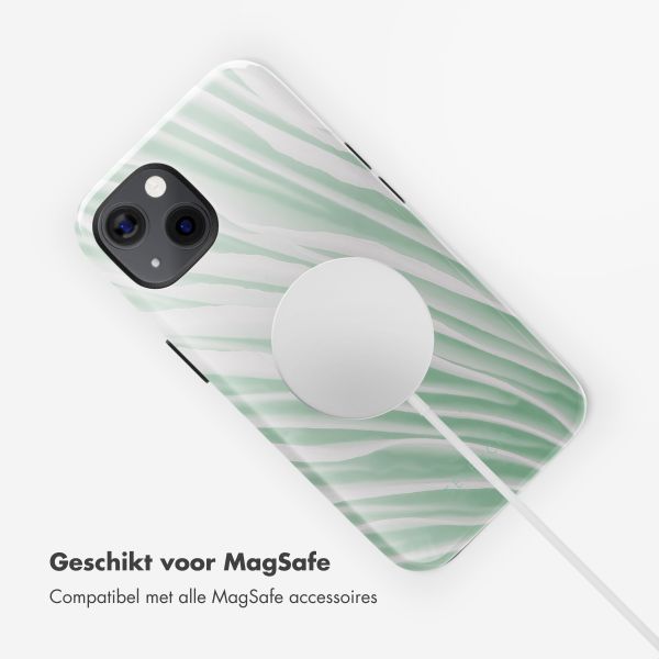 Selencia Vivid Backcover met MagSafe Apple iPhone 13 - Nature Grayed Jade