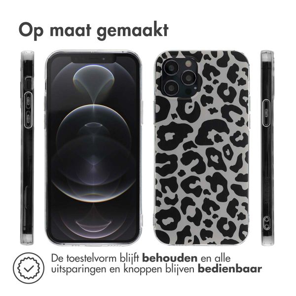 imoshion Design hoesje Apple iPhone 12 (Pro) - Leopard Transparent
