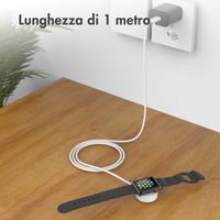 imoshion Oplaadkabel Apple Watch USB-C en USB-A - 1 meter - Wit