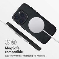 Accezz Leather Back Cover with MagSafe Apple iPhone 16 Pro - Onyx Black