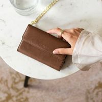 Selencia Eny Uitneembare Vegan Lederen Clutch iPhone Xr - Bruin