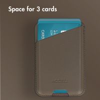 Accezz Leather Card Holder - Compatible with MagSafe and Qi2 - Coffee Brown
