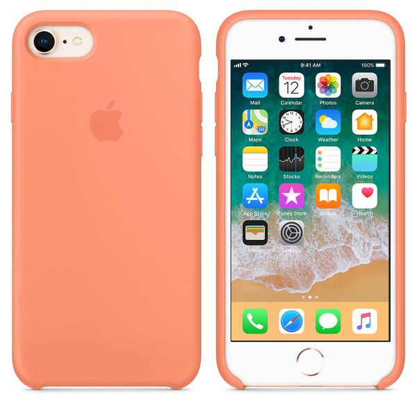 Apple Silicone Backcover iPhone SE (2022 / 2020) / 8 / 7 - Peach