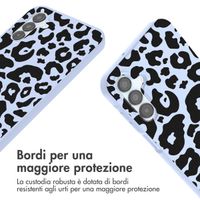 imoshion Siliconen design hoesje met koord Samsung Galaxy A15 (5G/4G) - Animal Lila