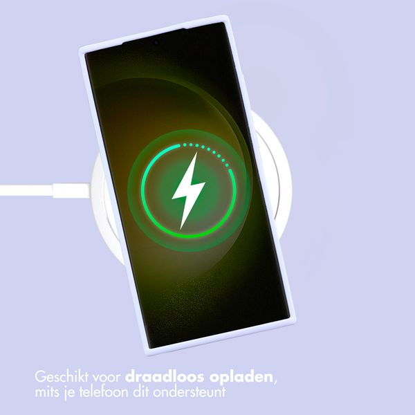 Accezz Liquid Silicone Backcover Samsung Galaxy S23 Ultra - Paars