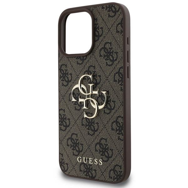 Guess 4G Metal Logo Backcover Apple iPhone 16 Pro Max - Bruin
