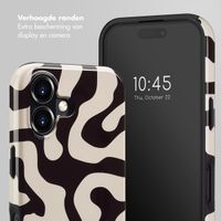 Selencia Vivid Backcover met MagSafe Apple iPhone 16 - Art Wave Black